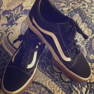 Black and white Vans